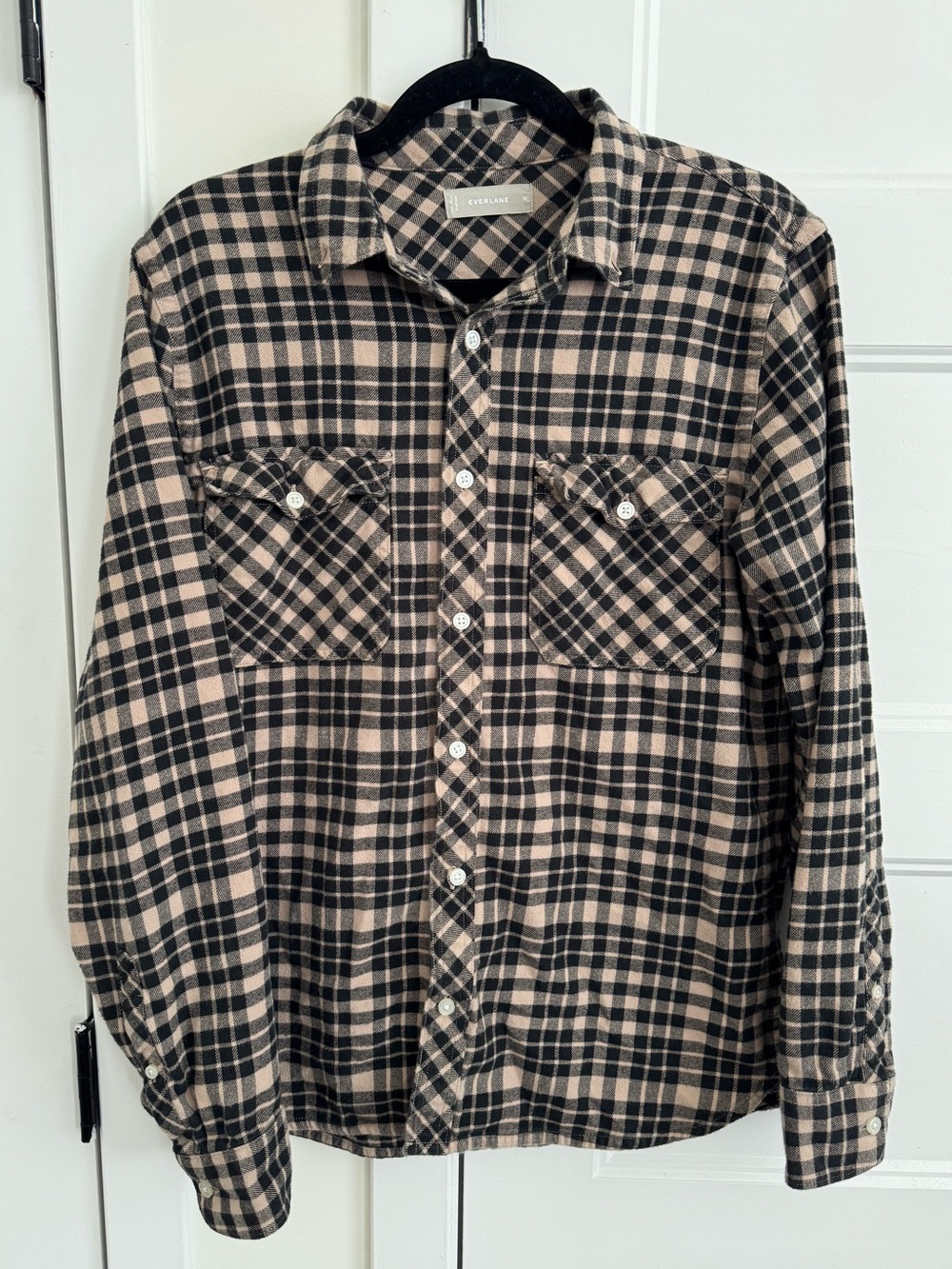 Everlane Brushed Flannel Men’s Long Sleeve Button Down Shirt in Beech Plaid